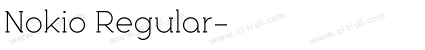 Nokio Regular字体转换